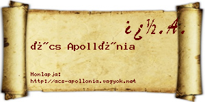 Ács Apollónia névjegykártya